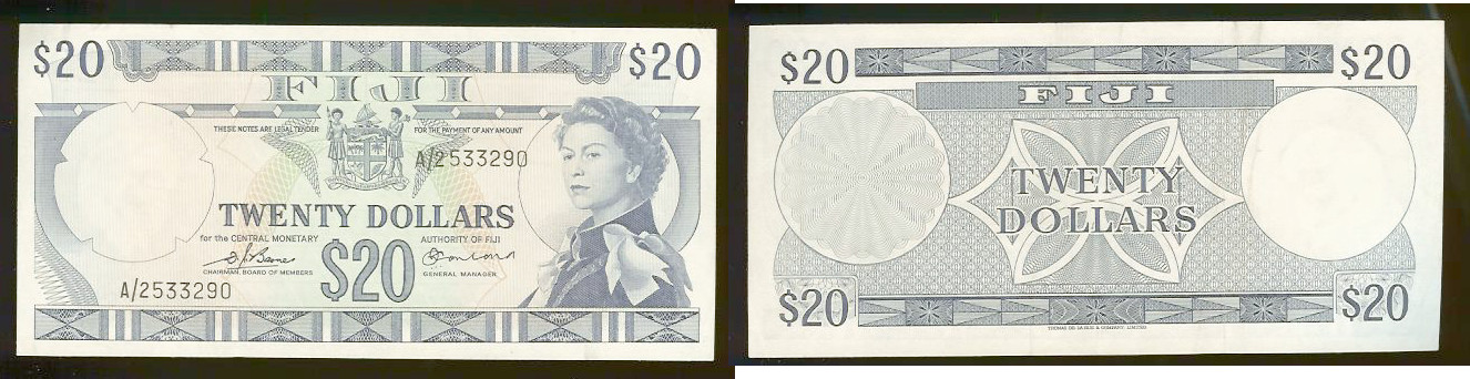 Fiji $20 1974 Pick 75b AU